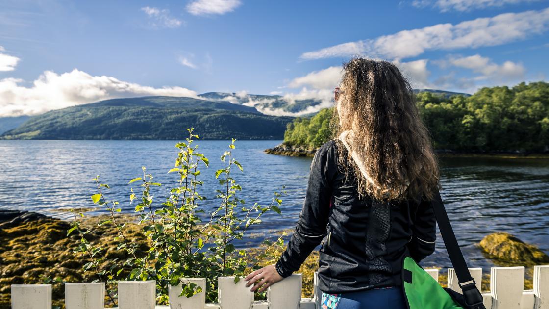 Foto de estudante de intercâmbio em viagem pela Escandinávia Foto de estudante de intercâmbio em viagem pela Escandinávia
